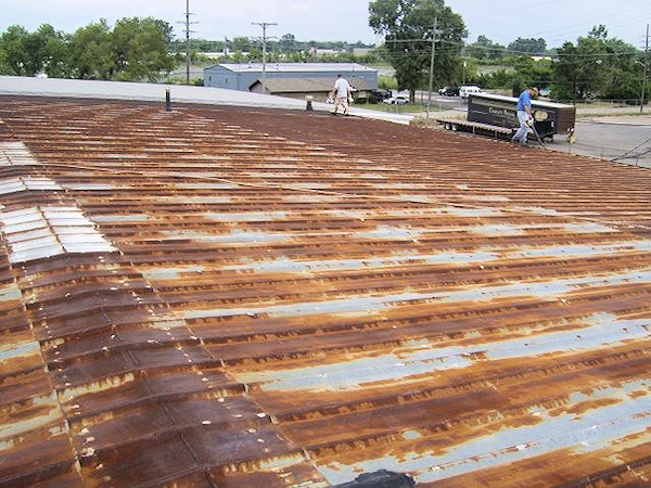 Before Roof Coating Application